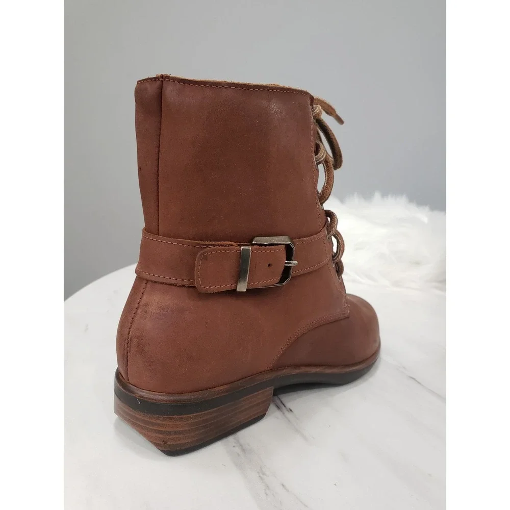 NEW NAOT Footwear Alize BOOTIES Boots Soft Cognac Leather Size EU 36 Fits 5-5.5